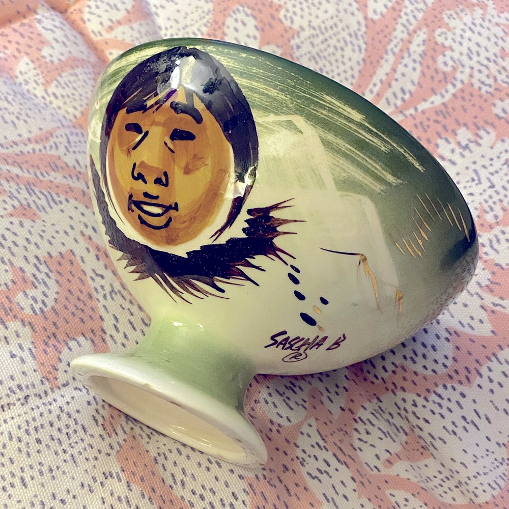 Sascha Brastoff 1950’s Handpaited Alaska Themed Bowl
